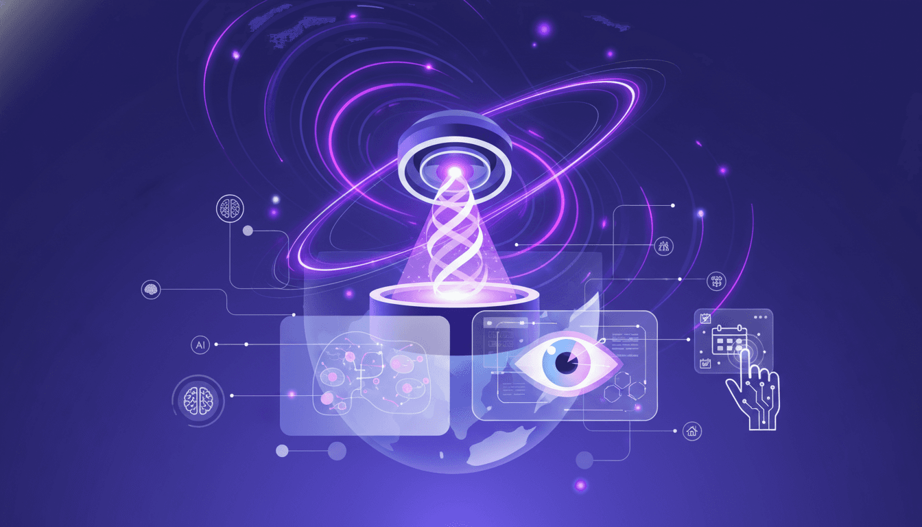 Illustration moderne de vortex optiques ultra-rapides, symbolisant la technologie IA, la recherche scientifique et la réalité augmentée.