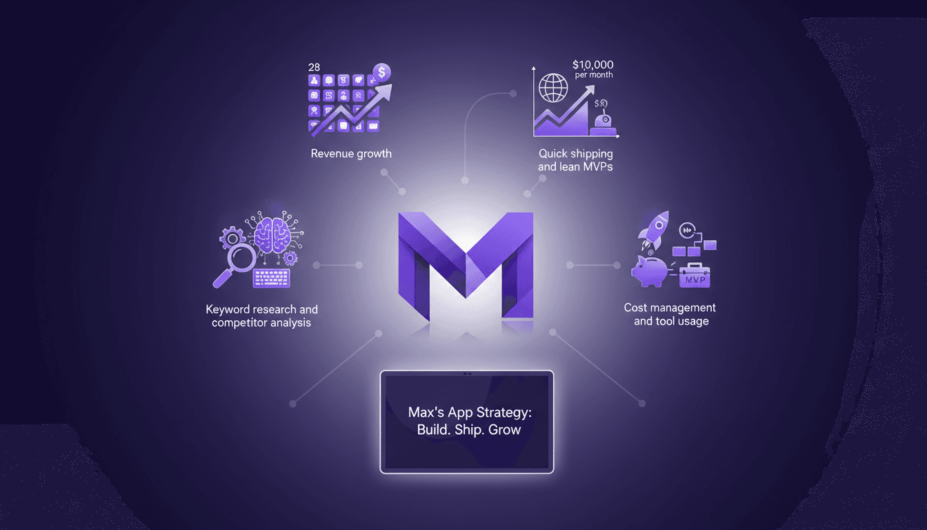 Max's Strategy: 28 Apps, $10K/Month